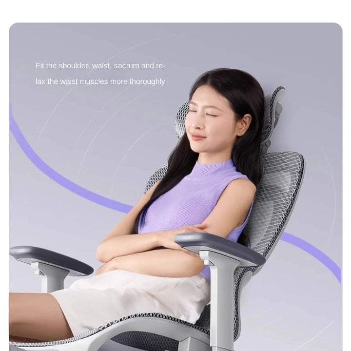 Comfortable Ergonomic Office Chair with Adjustable Height and Lumbar Support for Long Sitting Hours and Gaming