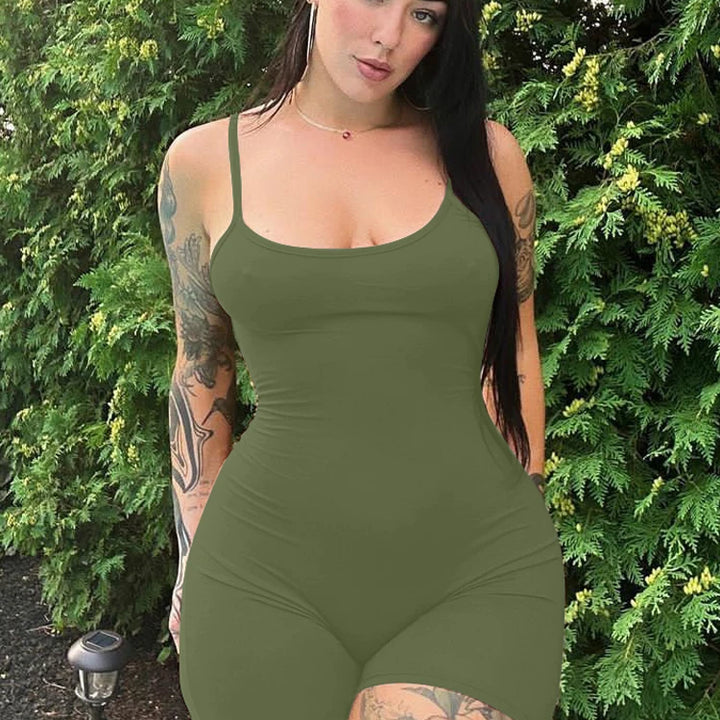 Dulzura Women Sleeveless Bodycon Basic Club Vacation Romper Playsuit 2024 Autumn Clothes Wholesale Items For Business