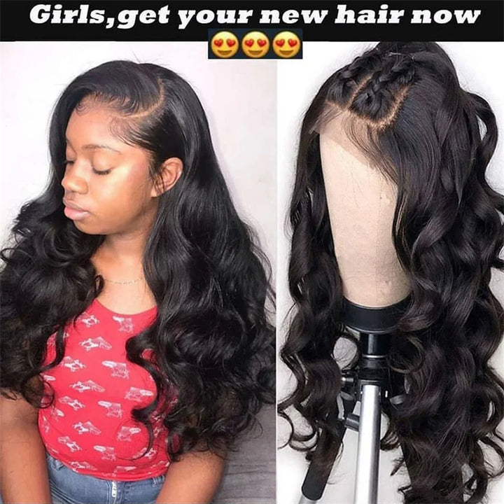 Human Hair Lace Wigs Remy Brazilian Transparent Body Wave 4x4 Lace Closure Wig 180% Density Cranberry Hair 4x4 Lace Front Wig