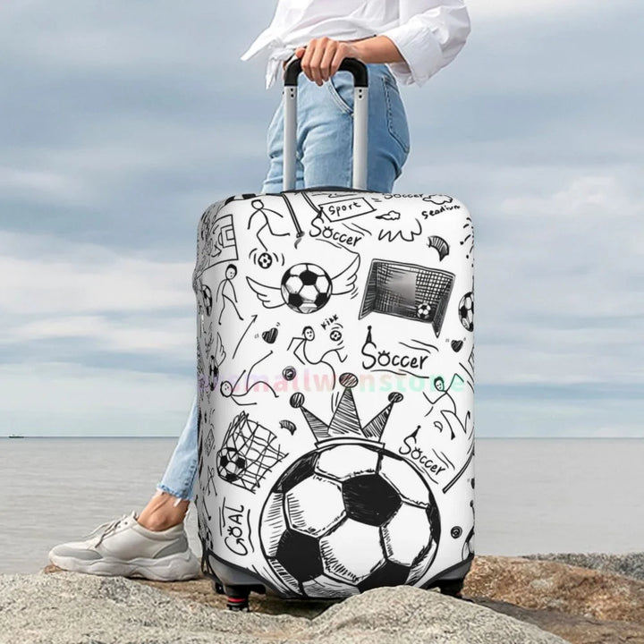 Football Luggage Cover Suitcase Protector Thicken Elasticity Dust Covered Anti-scratch Protective Case 18-32 Inch