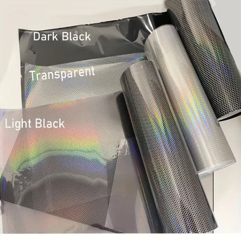 Honeycomb Headlight Taillight Film Laser Reflective Waterproof Stickers Car and Motorcycle Lamps Decoration Auto Accessories