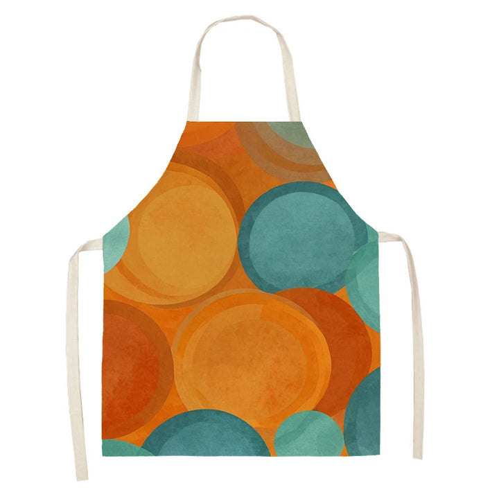 Women's kitchen apron Linen man Children's Big size Child girl Waterproof funny Half Work Coffee nordic boho morandi abstract