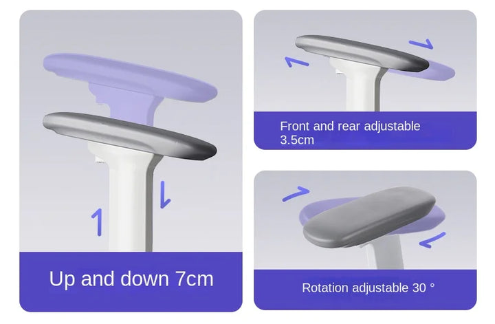 Comfortable Ergonomic Office Chair with Adjustable Height and Lumbar Support for Long Sitting Hours and Gaming