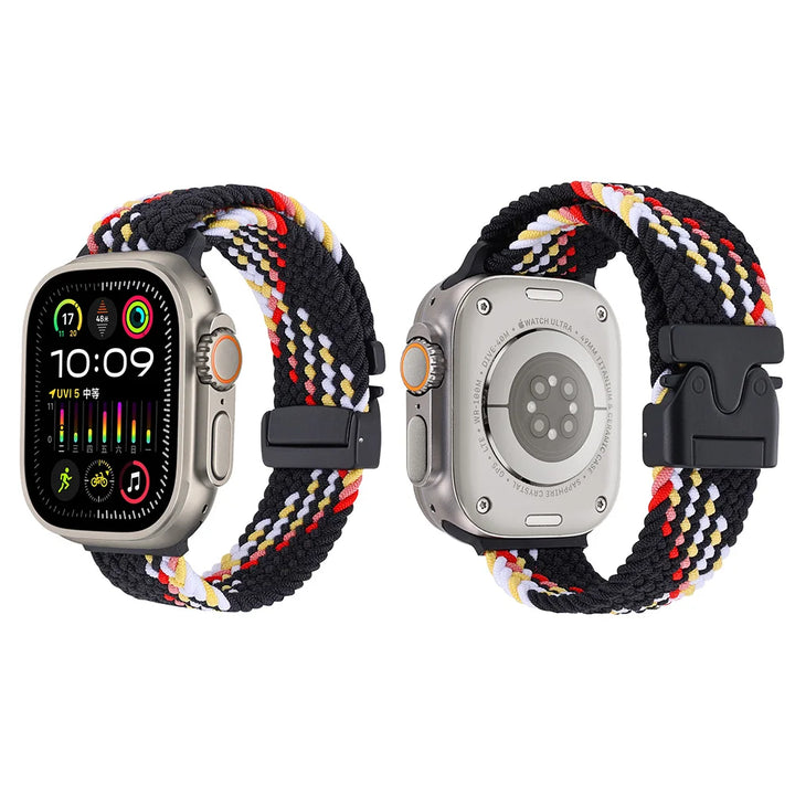 Nylon Canvas Watch Strap for Apple iWatch Series 10 42mm 46mm Ultra 1/2 49mm  S9 8 7 41mm 45mm  S4-6 40mm 44mm Parachute Buckle