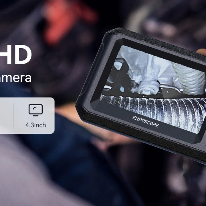 Industrial Endoscope Camera 8mm HD1080P 4.3inch IPS Screen 1080P Pipe Inspection Camera for Car Repair IP67 Waterproof 8 LEDS