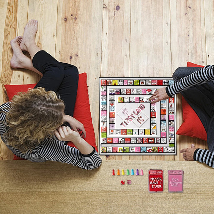 Tipsy Land Drinking Games Board Birthday Bachelorette Party Night Drinking Games Tipsy Land Funny Trendy Drinking Games Boards