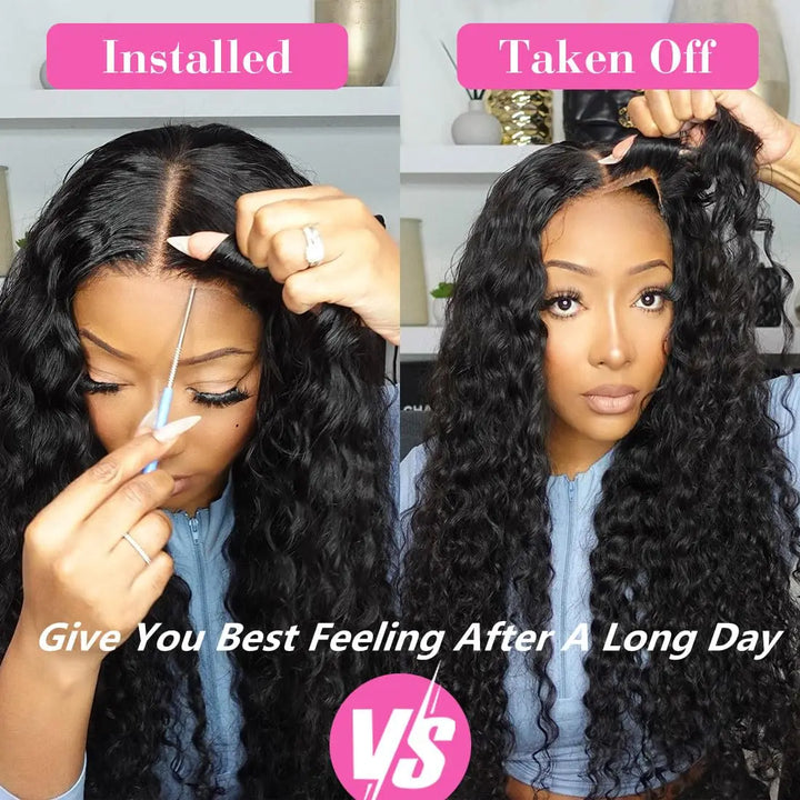6x4 5x5 Wear and Go Glueless Wigs Human Hair HD Curly Wigs for Women Real No Glue Lace Wig Pre Cut Glueless Wig For Beginners