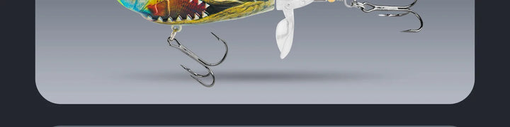 HANDING 3Pcs M1 Topwater Whopper Fishing Lure Floationg Hard Swimbait Durable Steel Ring Fishing Tackle UV Paint Fishing Bait