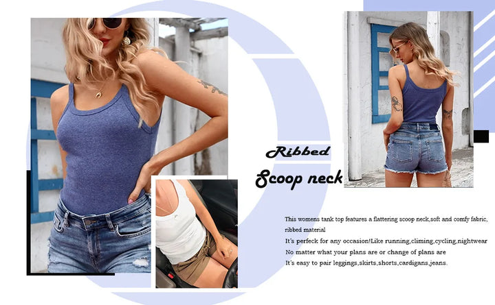 Green Camis O Neck Summer Knit Vest Sleeveless Women Sexy Basic T Shirt White Off Shoulder Ribbed Black Tank Tops Casual Y2K
