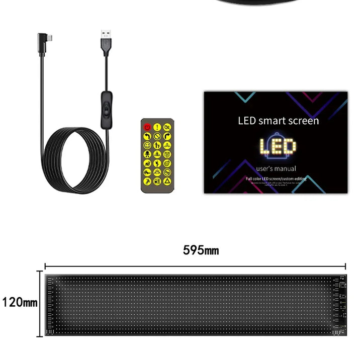 Demon Eyes Car LED Logo APP LED Matrix Pixel Panel Night Light DIY Programmable Flexible LED Display for Car Truck Accessorie