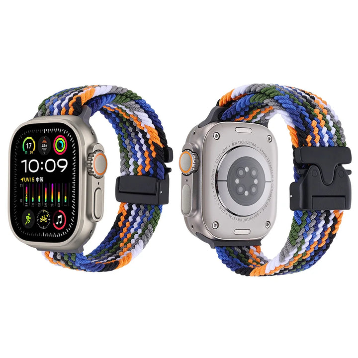 Nylon Canvas Watch Strap for Apple iWatch Series 10 42mm 46mm Ultra 1/2 49mm  S9 8 7 41mm 45mm  S4-6 40mm 44mm Parachute Buckle