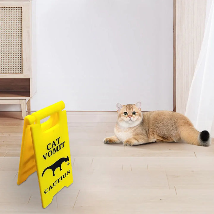 New Funny Cat Vomit Sign Bright Yellow Gift Dog Vomit Sign Yard Signs