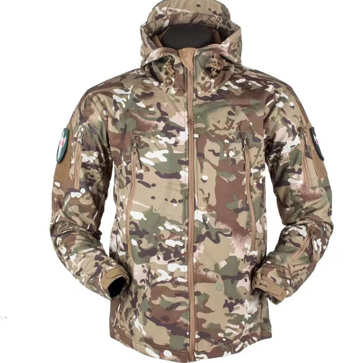 Men Winter Waterproof Climbing SkiingTrekking Fleece Fishing Tactical Sharkskin Cargo Pants Jackets Camping Hiking Trousers