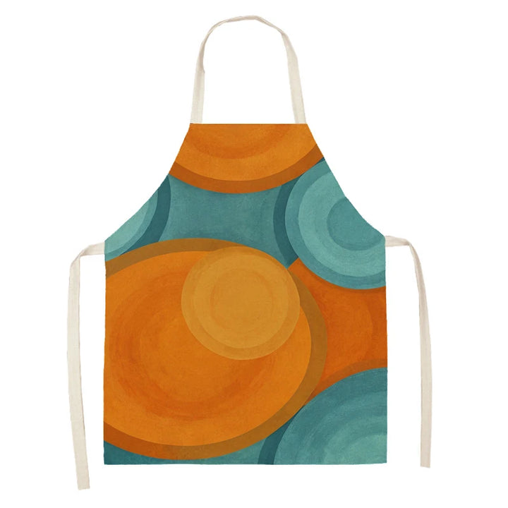 Women's kitchen apron Linen man Children's Big size Child girl Waterproof funny Half Work Coffee nordic boho morandi abstract