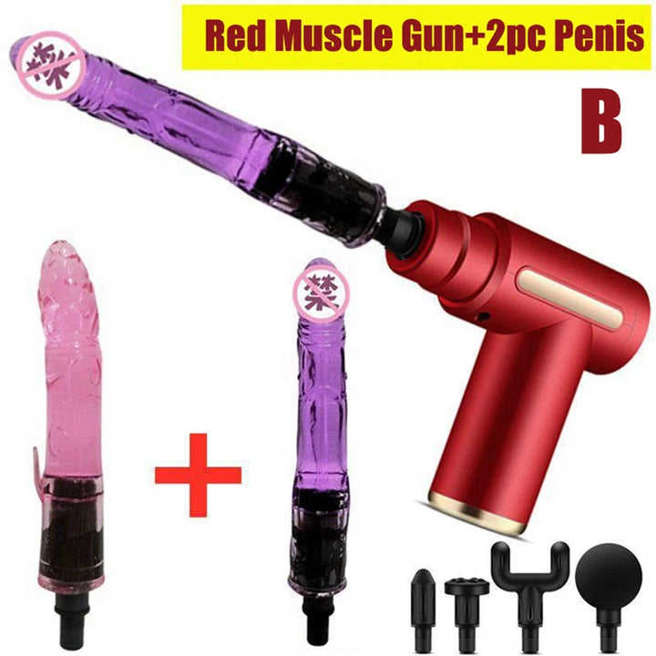 Portable Fascial Massage Gun Sex Machines For Woman Automatic Dildo Vibrator Female Masturbator Enhance Pleasure Adult Sex Toys