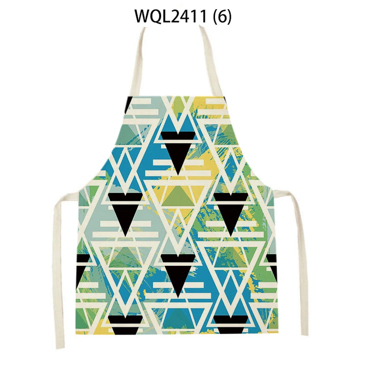 Geometry Kitchen Apron Women Pinafore Household Cleaning Supplies Bibs Home Cooking Baking Accessories Apron