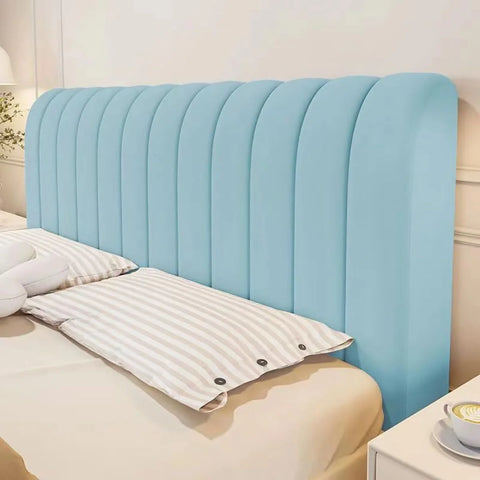 All-inclusive Bed Headboard Cover, Padded Velvet Bed Headboard Slipcover Washable Dustproof Headboard Protector, Bed Head Cover