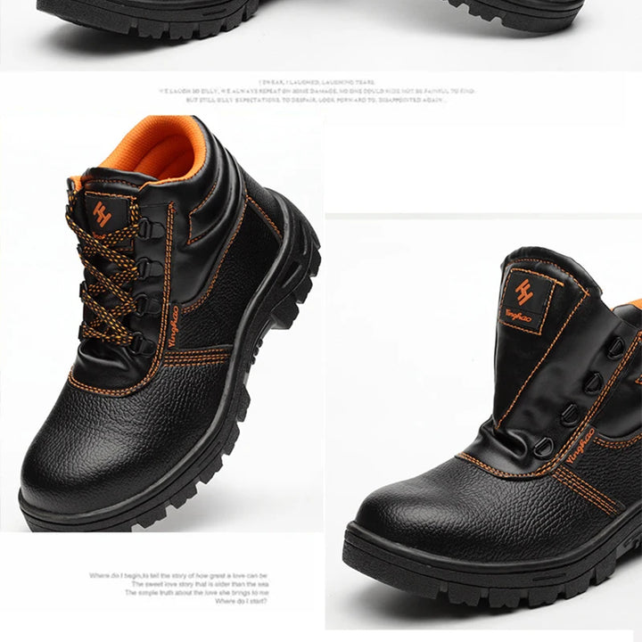 Men Safety Shoes Steel Toe Work Sneakers Indestructible Shoes Puncture-Proof Men Boots Water resistant Anti shock Non slip boots