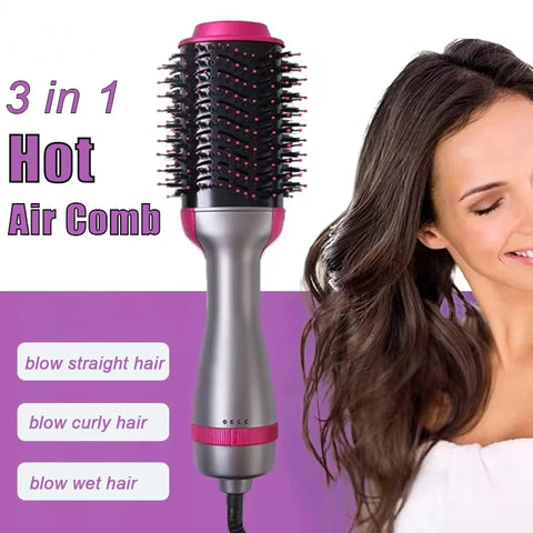 Hair Dryer Brush 3-In-1 Hot Air Spin Brush For Styling Frizz Control Blow Volumizer One-Step Auto-Rotating Curling Brush
