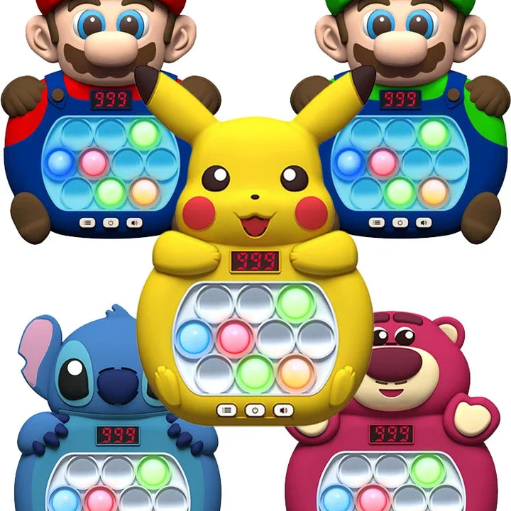 Disney Stitch Mickey Quick Push Game Console Upgraded Fingertip Press It Competition Squeeze Relieve Stress Children Toys