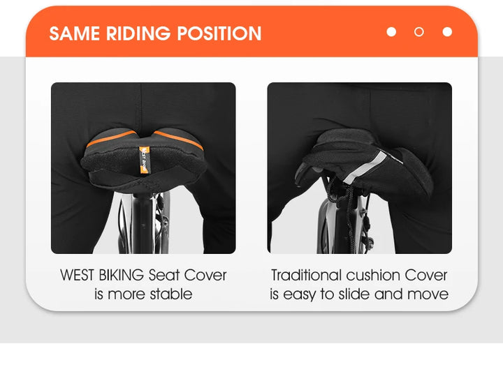 WEST BIKING Bicycle Saddle Cover Silicone Shockproof Bike Cushion Cover Breathable Rebound Bike Seat Cover Cycling Accessories