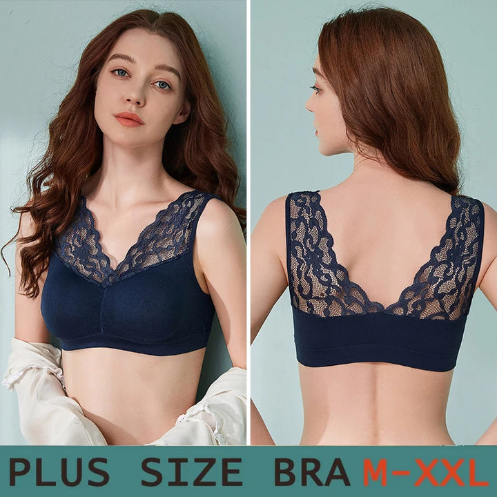 Bras For Women Plus Size Push Up Bra Sexy Lace Underwear Sleep XL XXL Bralette Seamless Vest With Pad Underwear Top BH