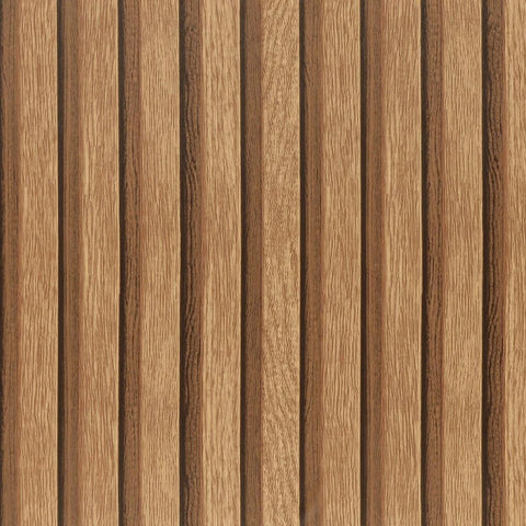 Wood Slat WallpaperPeel and Stick Self Adhesive Vinyl Waterproof Faux Wood Grating Stripe Contact Paper for Living Room Bedroom