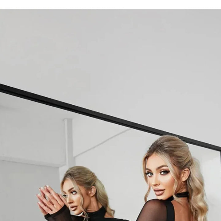 Women Latin Dance Body Top Black Mesh Conjoined Backless Cross Belt Pair It with Dance Dress Lingerie Training Performance