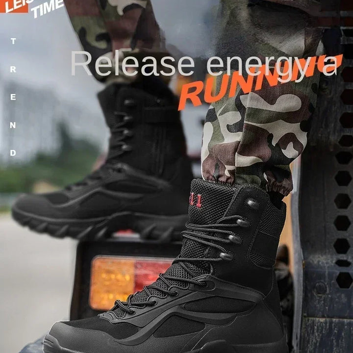 New Men's Motorcycle Retro Boots Comfortable Hot Ankle Boots Outdoor Waterproof Hiking Boots Season Men's Boots Fashion Wear