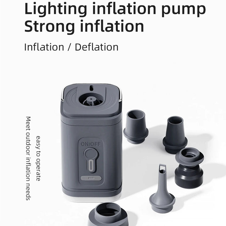 Electric Air Pump Portable Wireless Air Compressor Inflator/Deflator Pumps for Inflatable Cushions Air Beds Boat Swimming Ring