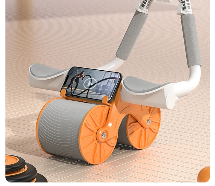 Elbow Support Abdominal Wheel  Muscle Training Home Fitness Exercise Equipment Double Wheeled Automatic Rebound