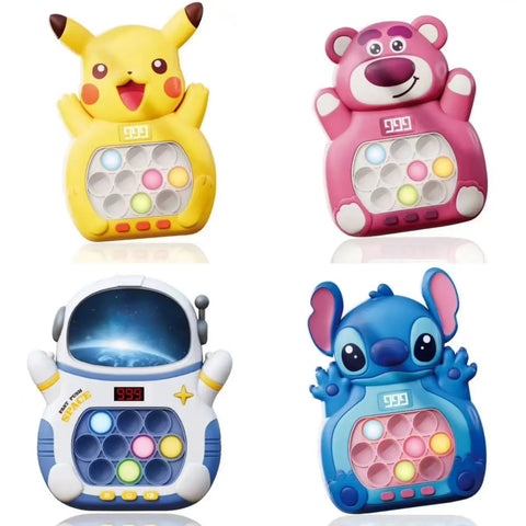 New Kuromi Quick Push Game Pop up Fidget Bubble Electronic Pop it Pro Game Light Stress Relief Toy Adult and Children's Gift Box