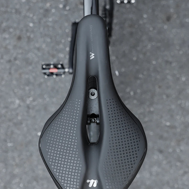 WEST BIKING Bicycle Saddle Comfortable Bike Seat Wear-resistant PU Leather Hollow Road Bicycle Parts Cycling Saddle Bike Cushion