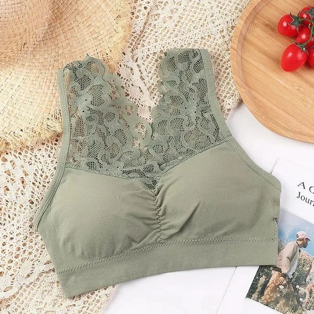 Bras For Women Plus Size Push Up Bra Sexy Lace Underwear Sleep XL XXL Bralette Seamless Vest With Pad Underwear Top BH