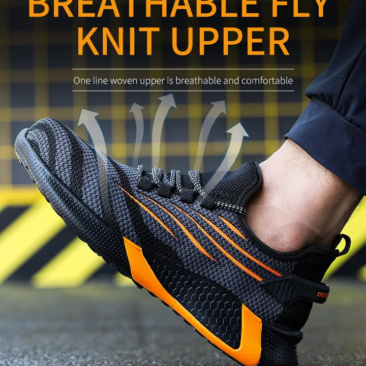 Men Work Safety Shoes Anti-puncture Working Sneakers Male Indestructible Work Shoes Men Boots Lightweight Men Shoes Safety Boots