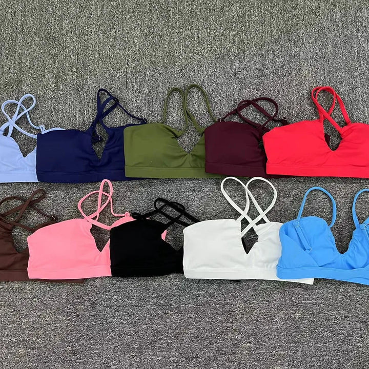 Hearuisav New Gym Top Women Training Yoga Clothes Stretch Women Sports Underwear Fitness Workout Cross Yoga Bra Sexy Sports Bra