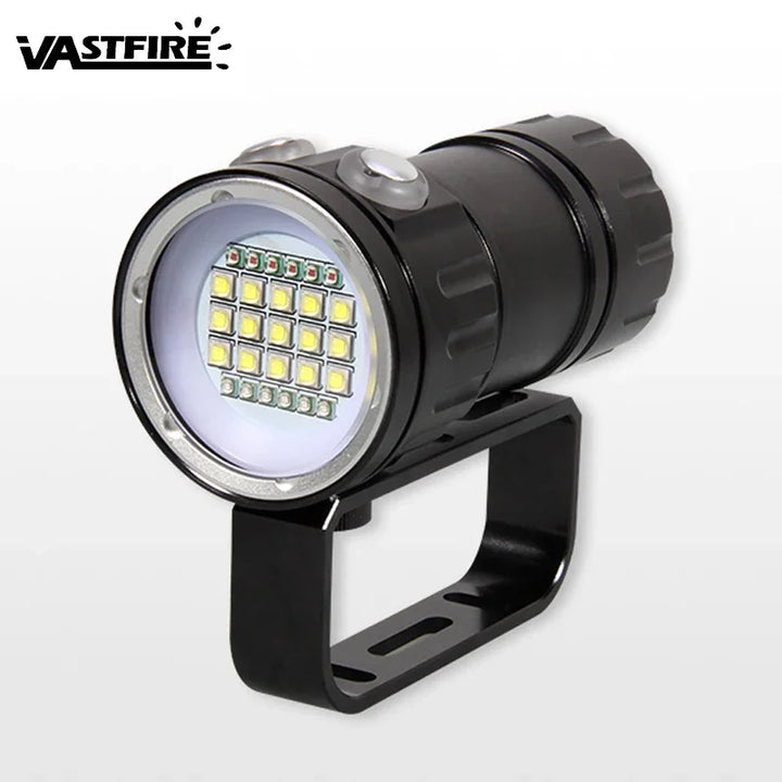 10000Lumens 27 LED Diving Flashlight Professional Underwater Photography Light Highlight Lamp 100M Waterproof Video Camera Torch