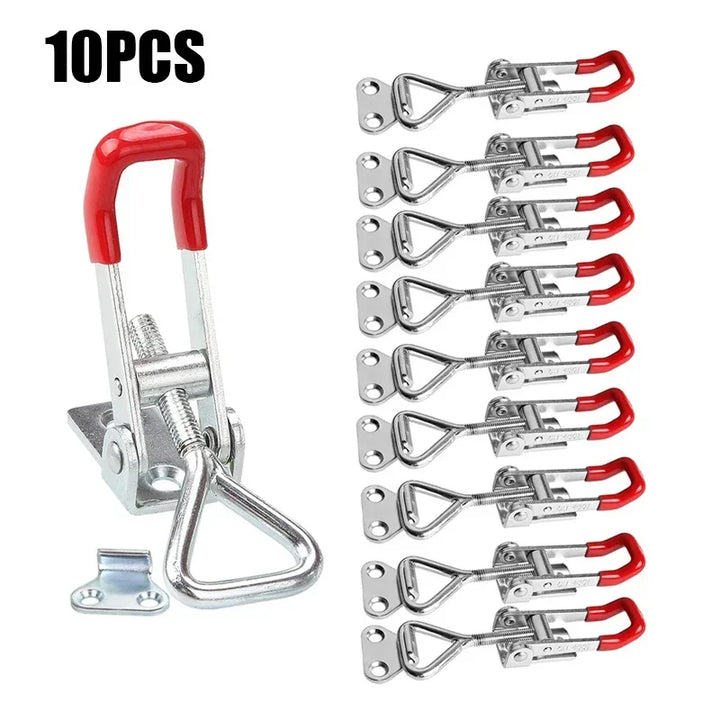 2/4/8/10Pcs Adjustable Toolbox Case Metal Toggle Latch Catch Clasp Quick Release Clamp Anti-Slip Push Pull Toggle Clamp Tools
