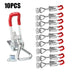 2/4/8/10Pcs Adjustable Toolbox Case Metal Toggle Latch Catch Clasp Quick Release Clamp Anti-Slip Push Pull Toggle Clamp Tools