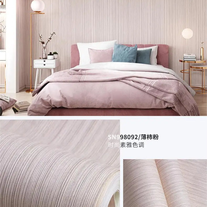 Modern minimalist gray striped wallpaper for living room bedroom background non self-adhesive wallpaper carta da parati