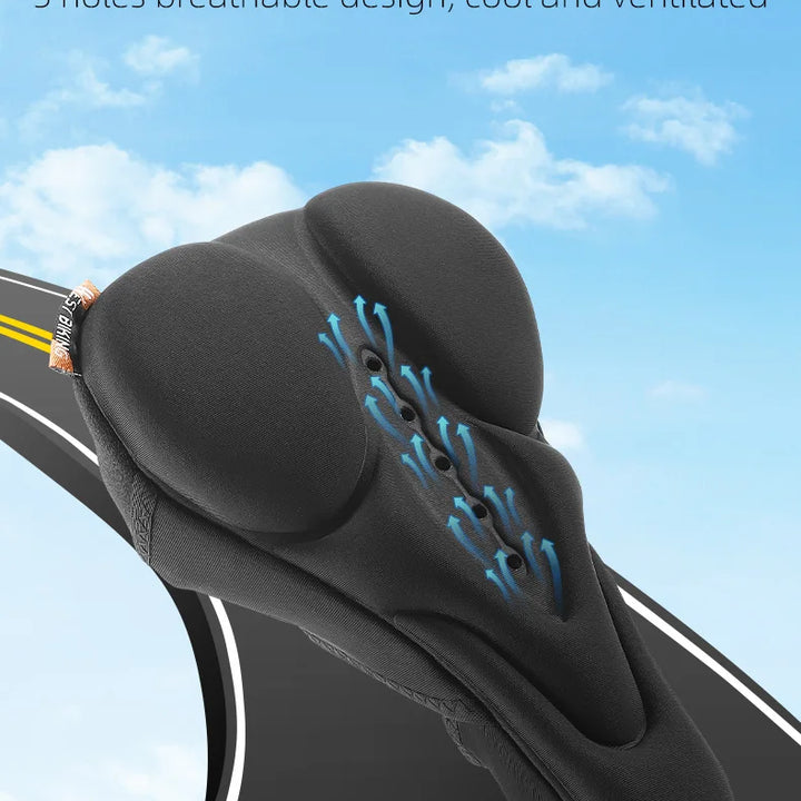 WEST BIKING Comfortable Bicycle Saddle Cover Breathable Rebound Silicone Foam Bike Seat Cover With Rain Cover Bike Accessories