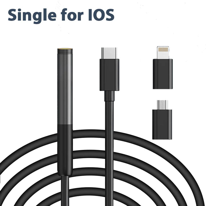 Endoscope Inspection Camera 3 in 1 Micro USB/Type-C Mini Inspection Camera for IOS iPhone Waterproof Pipeline Borescope