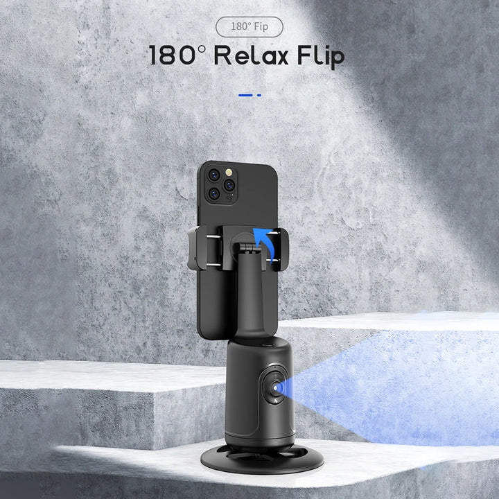 Intelligent Desktop Tracking Gimbal Follow-up 360 Rotation Phone Gimbal Stabilizer Selfie Stick Tripod for Video Record