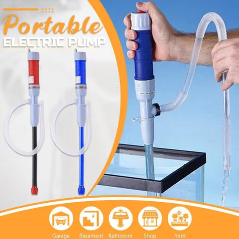 Portable Electric Pump Upgrade HandHeld Liquid Transfer Siphon Pump Battery Powered Water Oil Suction Pumps Car Vehicle Fuel Gas