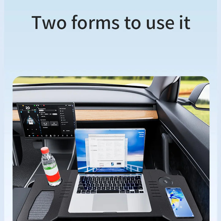 Desk Design for Tesla Model 3 / Y 2024 Car Steering Wheel Laptop Tray Food Desk Portable Office Table for Tesla