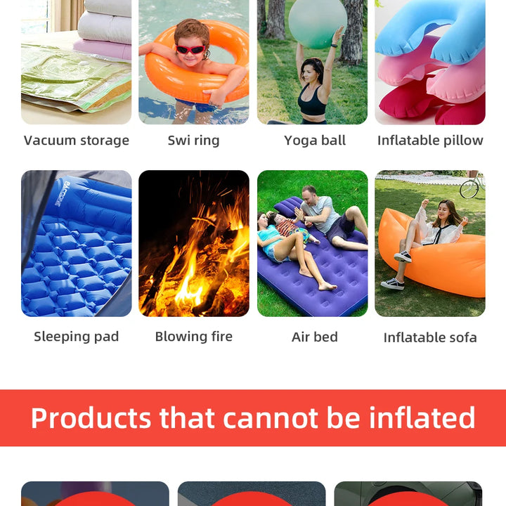 Electric Air Pump Portable Wireless Air Compressor Inflator/Deflator Pumps for Inflatable Cushions Air Beds Boat Swimming Ring