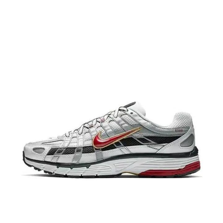 Nike P-6000 Round Head Comfortable Shock Absorption Anti-slip Low-top Casual Running Shoes Men's Light Purple White