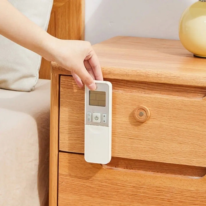 2Pcs Simple Wall Mounted Hooks Wooden Powerful Remote Control Invisible Hook Keys Fridge Stickers Storage Rack Home Organizer