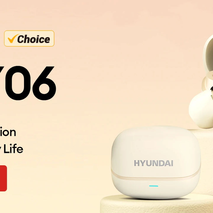 Choice HYUNDAI X15 PRO Waterproof Headphones HY-T26 Bluetooth 5.3 Earphones HIFI Stereo Sound quality Long Battery Life Earbuds
