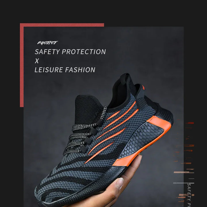 Men Work Safety Shoes Anti-puncture Working Sneakers Male Indestructible Work Shoes Men Boots Lightweight Men Shoes Safety Boots